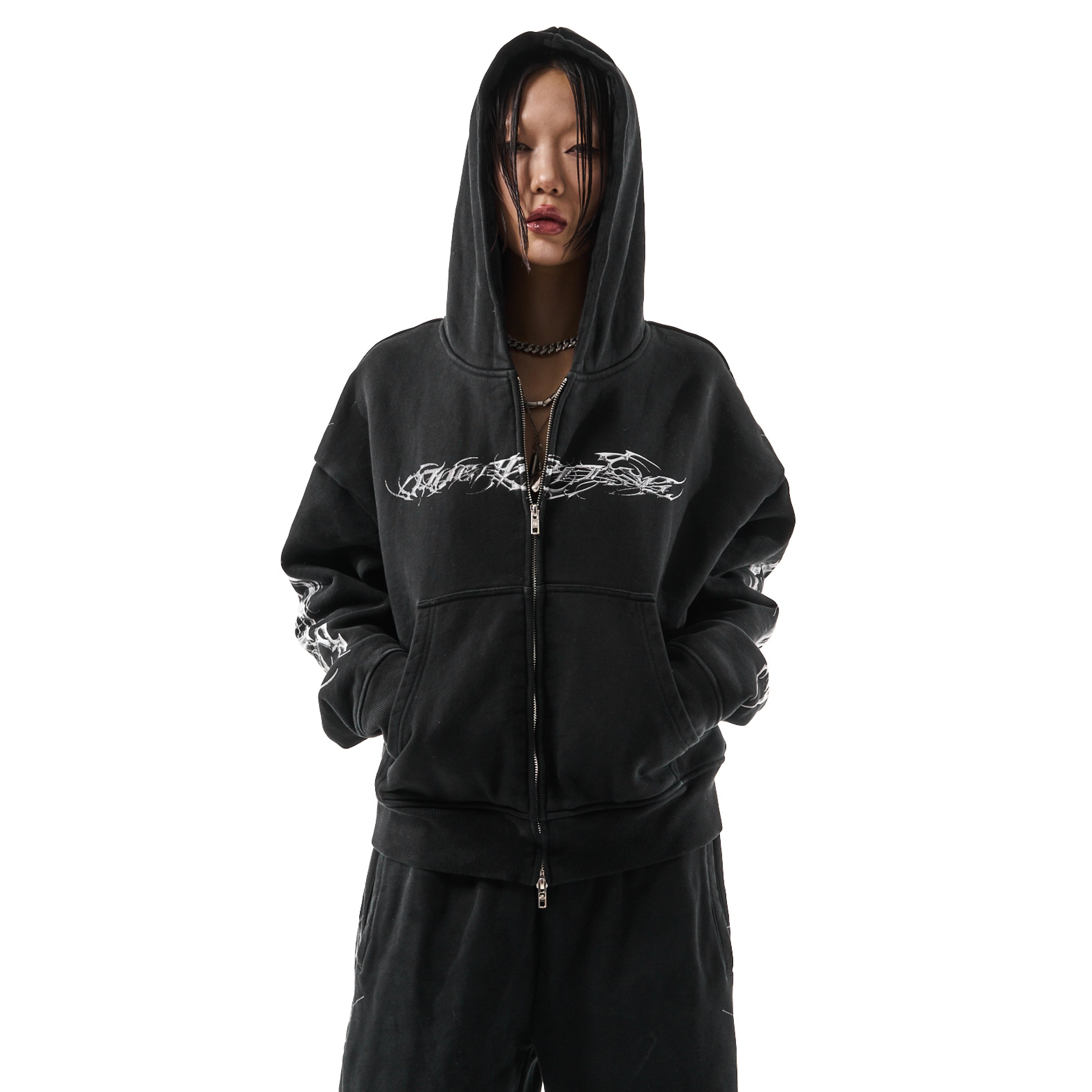 "TRIBAMETAL" ZIP UP