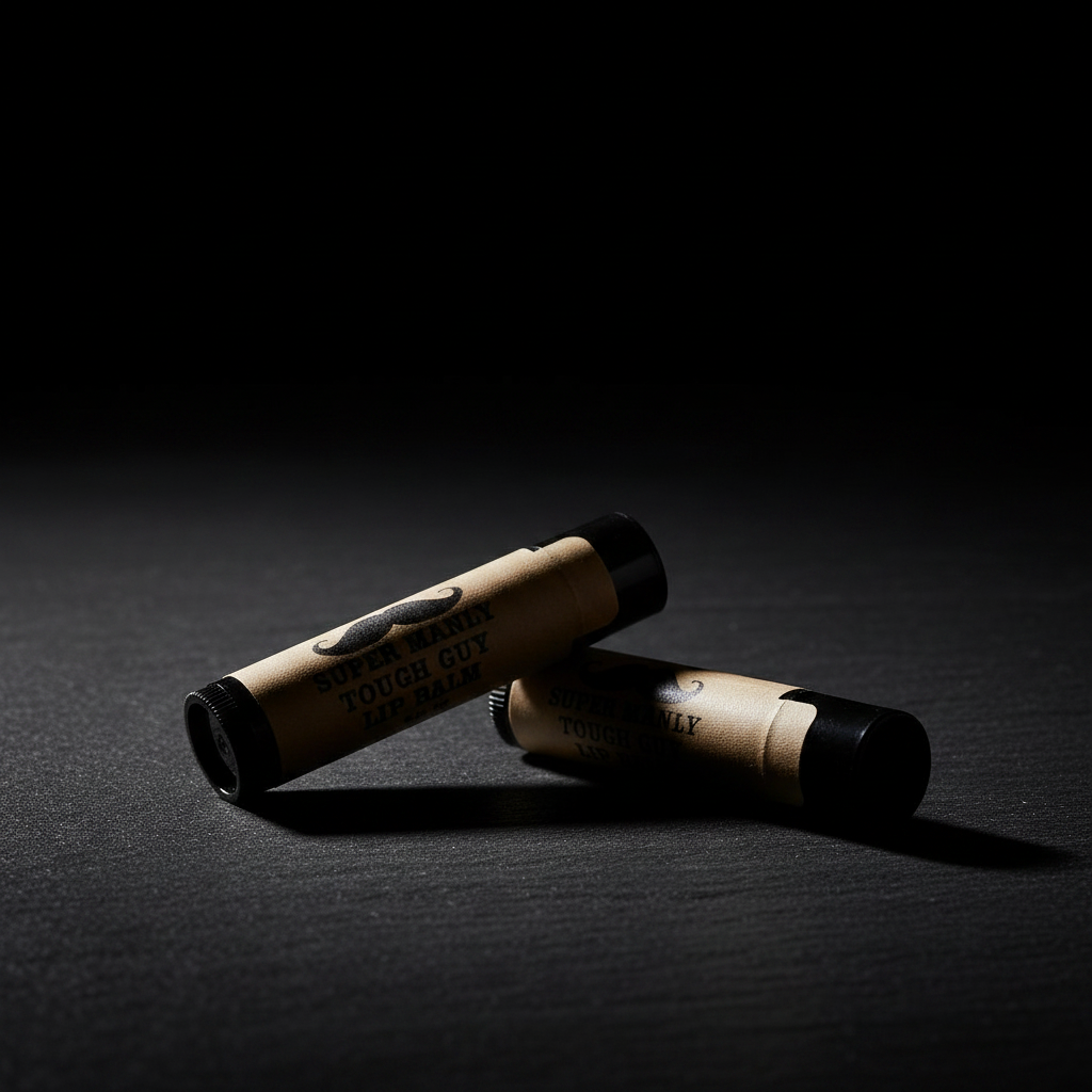 Natural peppermint lip balm moody studio product shot