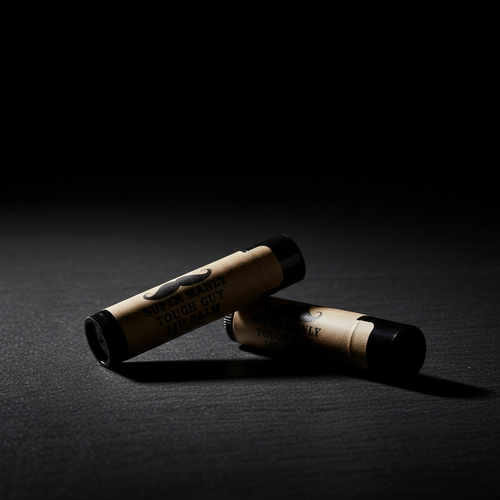 Natural peppermint lip balm moody studio product shot